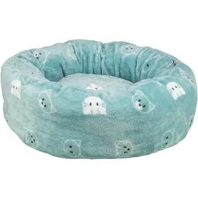 Kołnierzowy legowisko MIMI 50 cm, motyw głowy kota, lawendowy - OGRANICZONA OFERTA